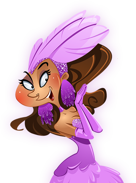 Dancer in purple dress