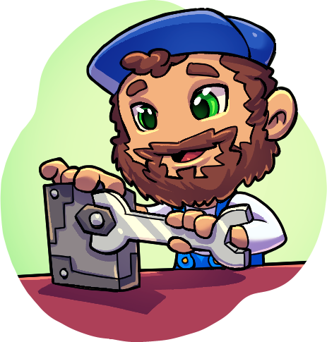 Bill Durr fixing parts with a wrench image